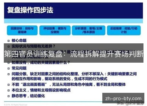 第四官员训练复盘：流程拆解提升赛场判断